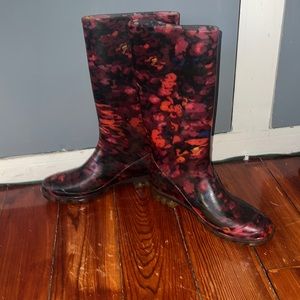 Large colorful rain boots